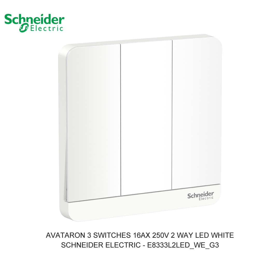 AVATARON 3 SWITCHES 16AX 250V 2 WAY LED WHITE