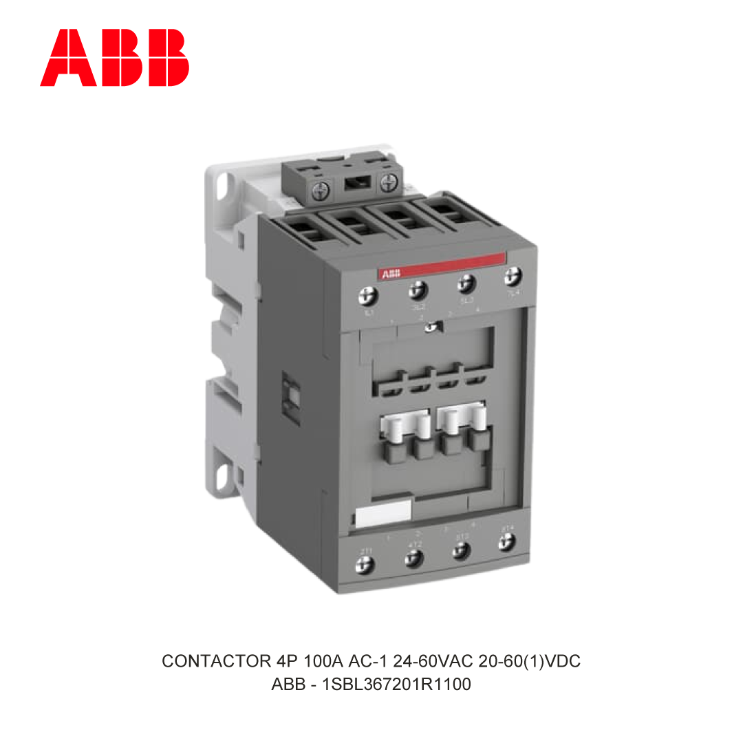 CONTACTOR 4P 100A AC-1 24-60VAC 20-60(1)VDC
