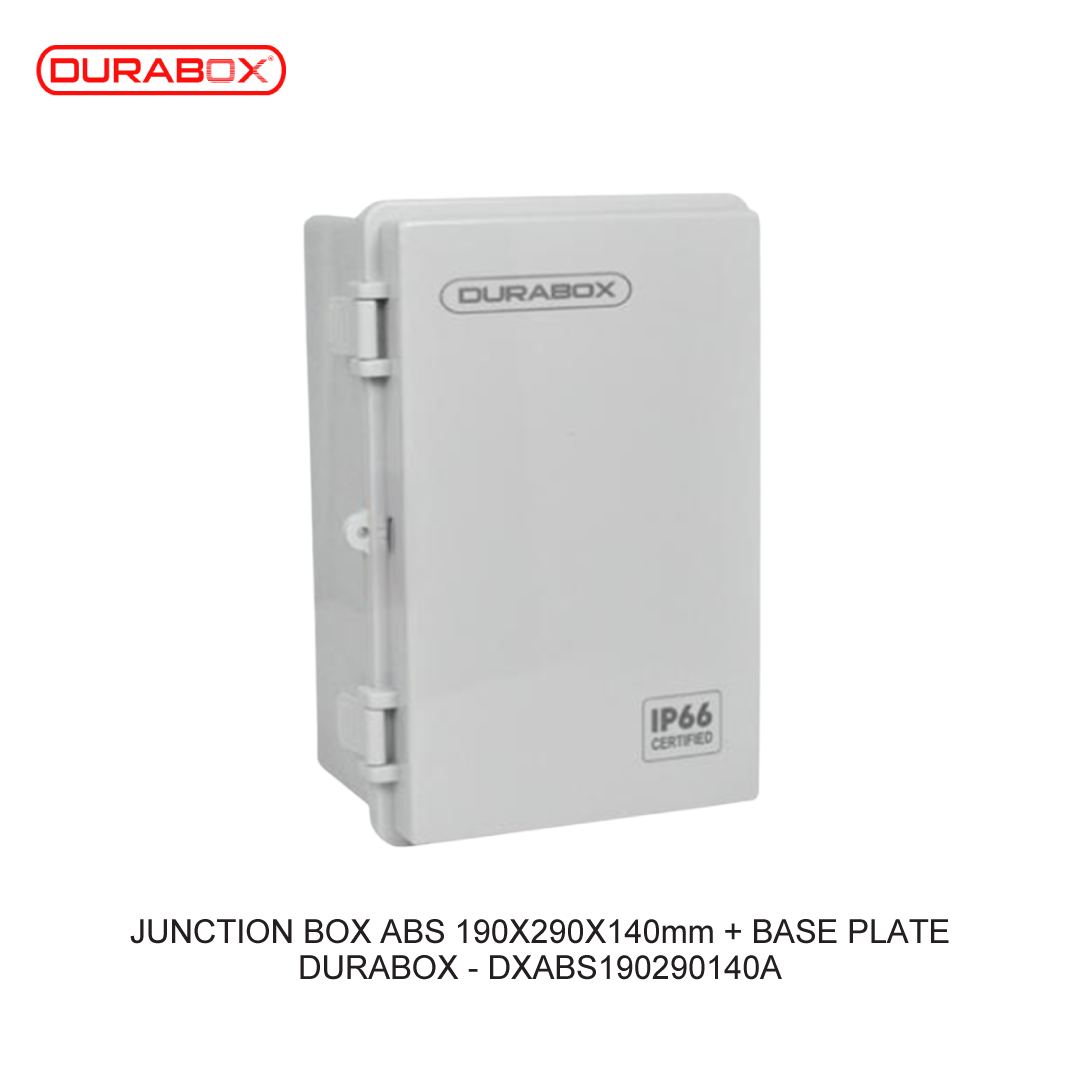 JUNCTION BOX ABS 190X290X140mm + BASE PLATE