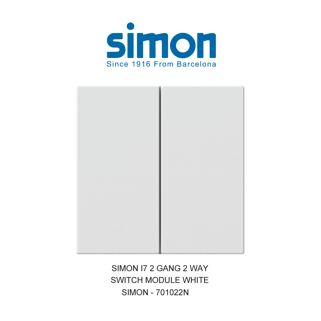 SIMON i7 2 GANG 2 WAY SWITCH MODULE WHITE