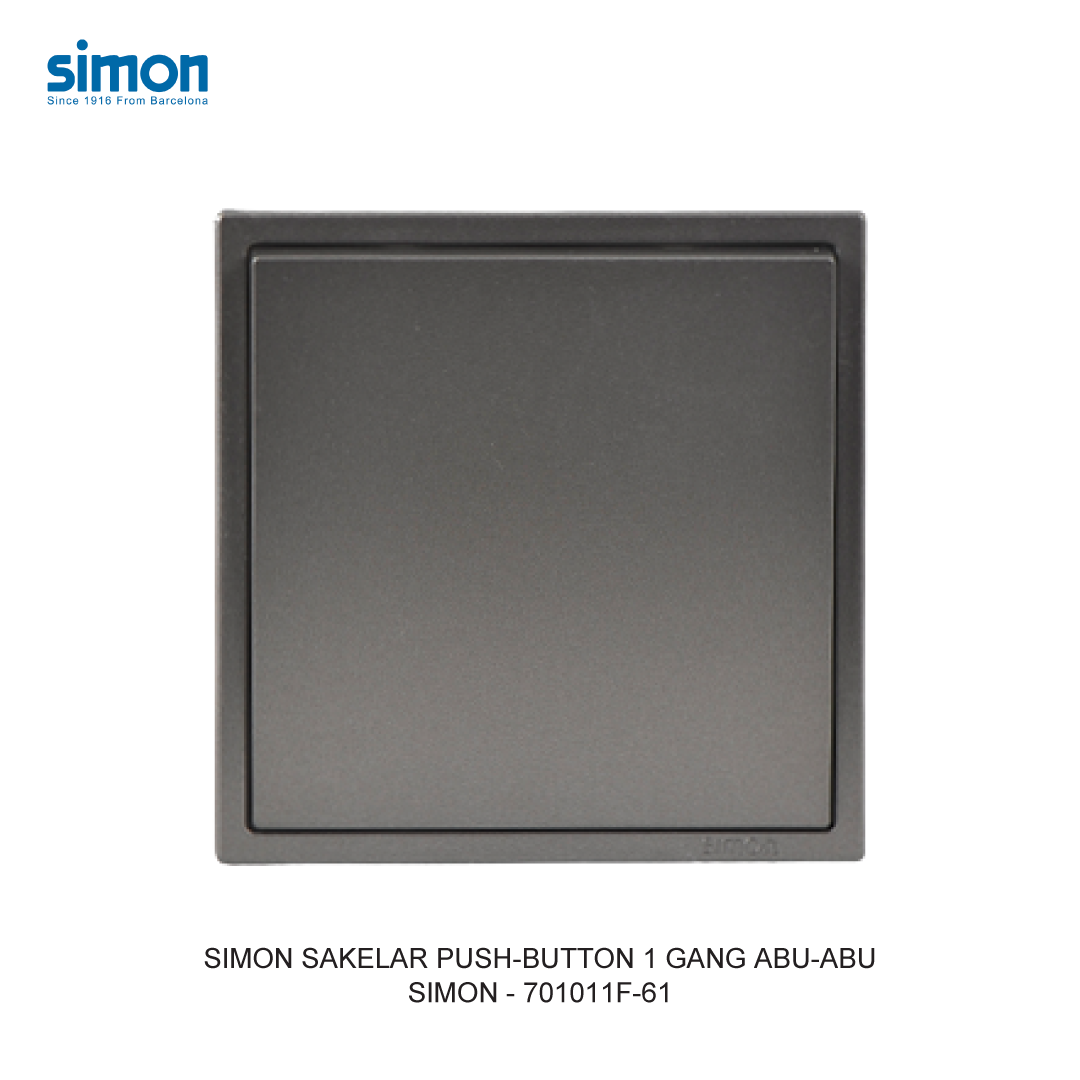 SIMON i7 1 GANG PUSH-BUTTON SWITCH MODULE GREY