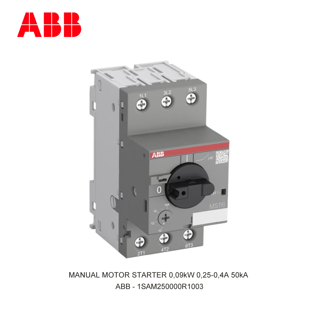 MANUAL MOTOR STARTER 0,09kW 0,25-0,4A 50kA