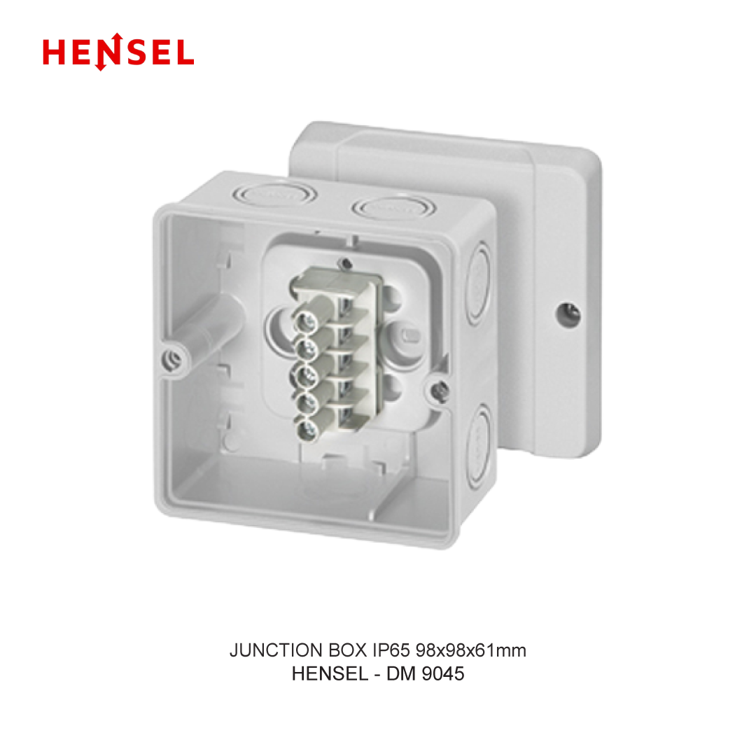 JUNCTION BOX IP55/IP66 98x98x61mm WITH TERMINAL