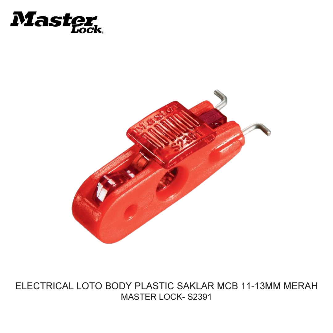 ELECTRICAL LOTO BODY PLASTIC SAKLAR MCB 11-13MM MERAH