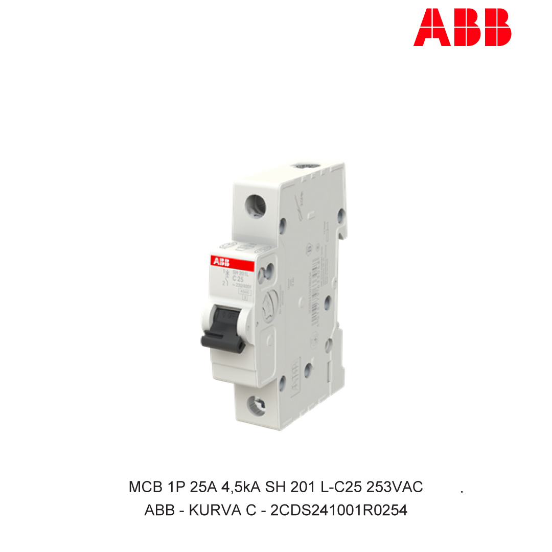 MCB 1P 25A 4,5kA CURVA C