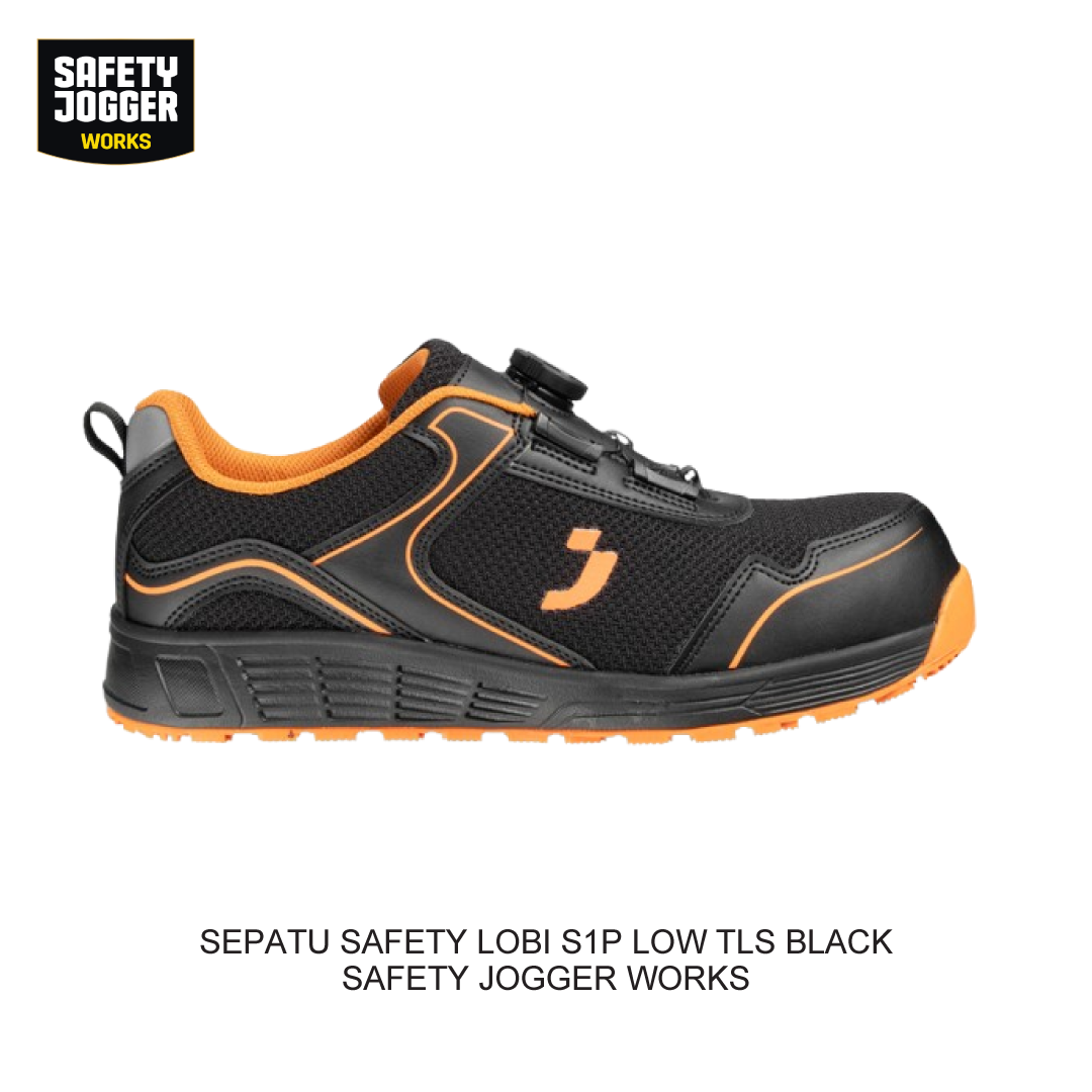SEPATU SAFETY LOBI S1P LOW TLS BLACK