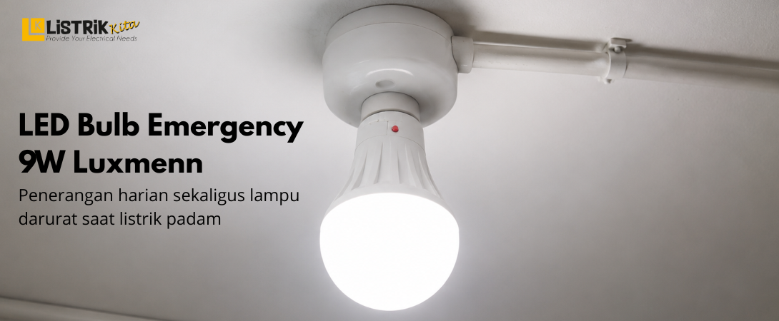 Luxmenn 9W Emergency LED Bulb for Power Outages