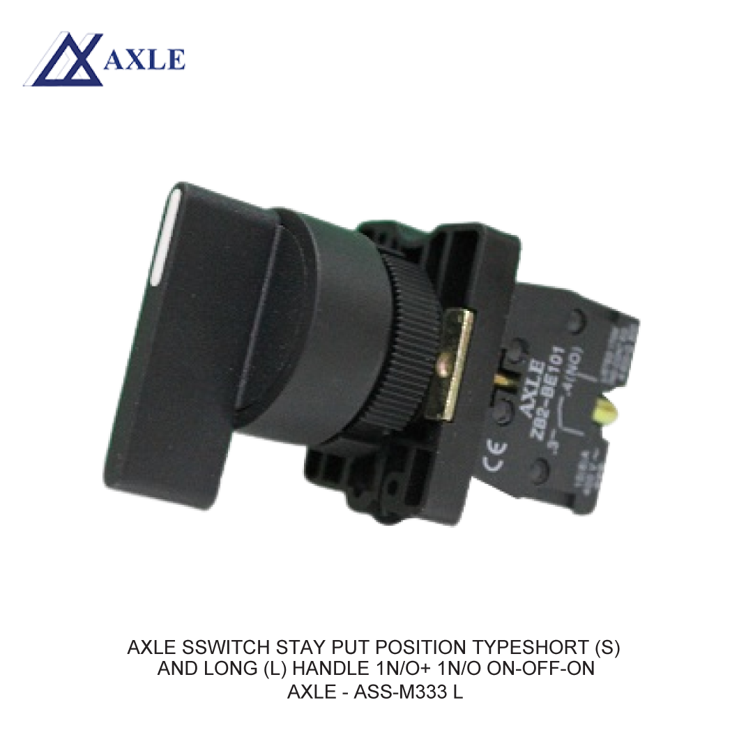 AXLE SWITCH STAY PUT POSITION TYPESHORT (S) AND LONG (L) HANDLE 1N/O+ 1N/O ON-OFF-ON