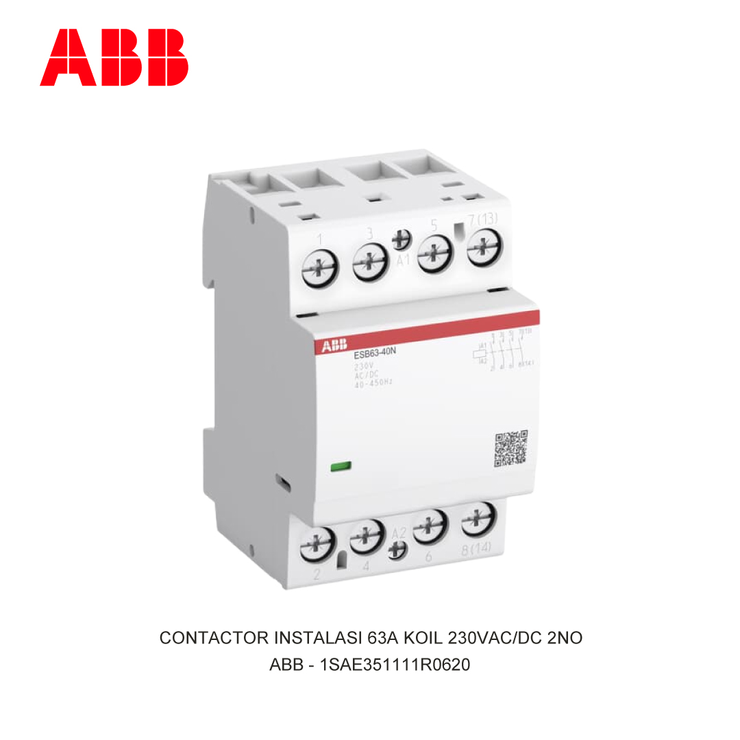 CONTACTOR INSTALASI 63A KOIL 230V AC/DC 2NO