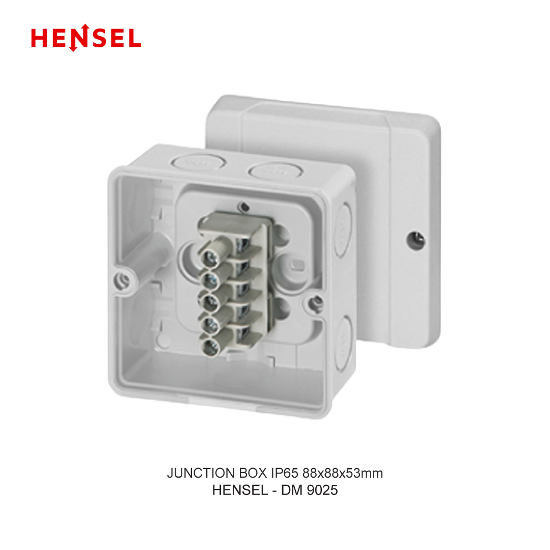 JUNCTION BOX IP55/IP66 88x88x53mm WITH TERMINAL