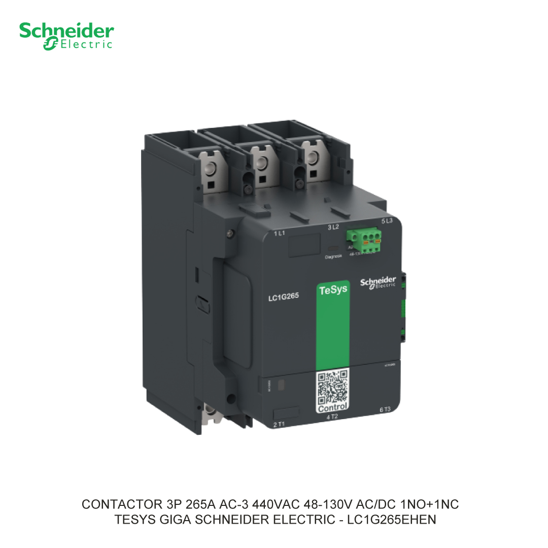 CONTACTOR 3P 265A AC-3 440VAC 48-130V AC/DC 1NO+1NC