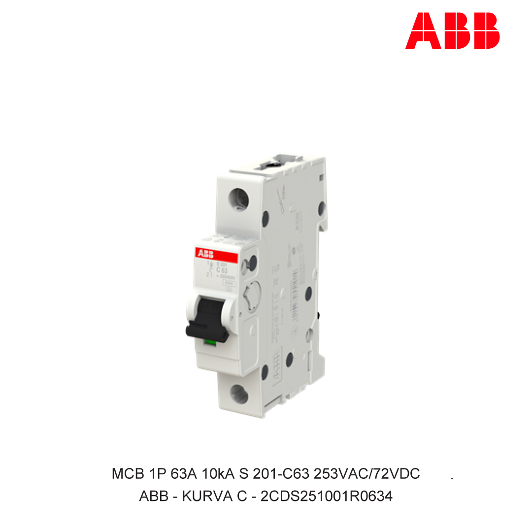 MCB 1P 63A 6kA/10kA KURVA C