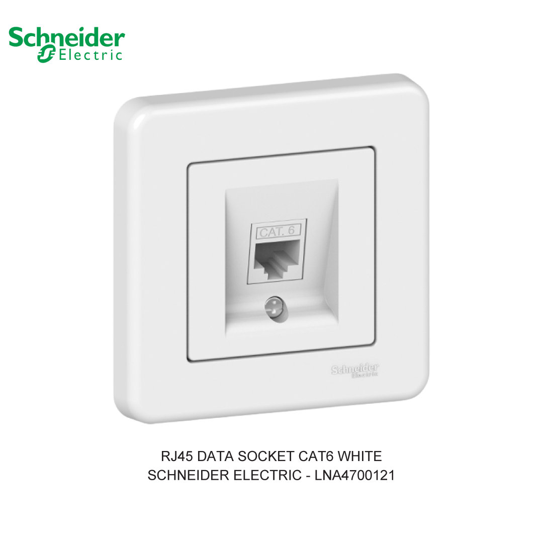 RJ45 DATA SOCKET CAT6 WHITE