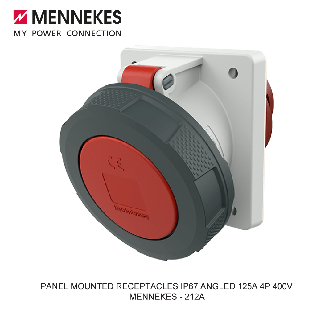 PANEL MOUNTED RECEPTACLES IP67 ANGLED 125A 4P 400V