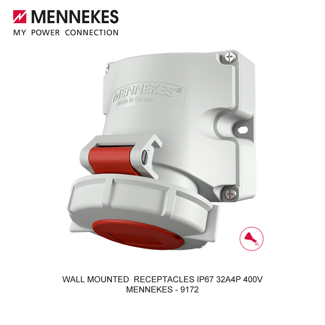 WALL MOUNTED RECEPTACLES IP67 32A 4P 400V