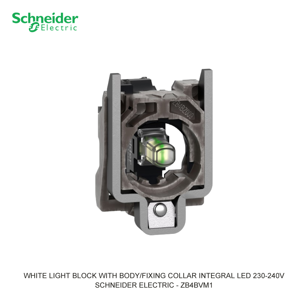WHITE LIGHT BLOCK WITH BODY/FIXING COLLAR INTEGRAL LED 230-240V