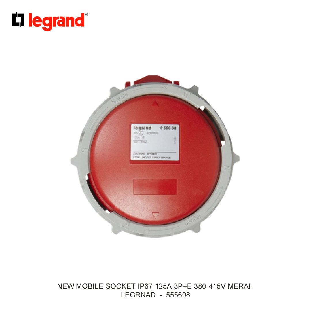 NEW MOBILE SOCKET IP67 125A 3P+E 380-415V MERAH