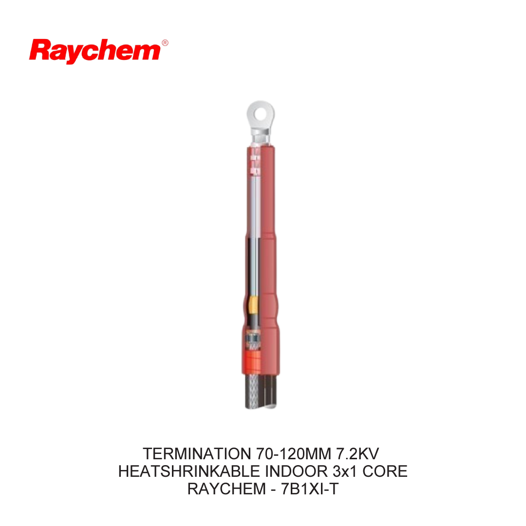 TERMINATION 70-120MM 7.2KV HEATSHRINKABLE INDOOR 3x1 CORE