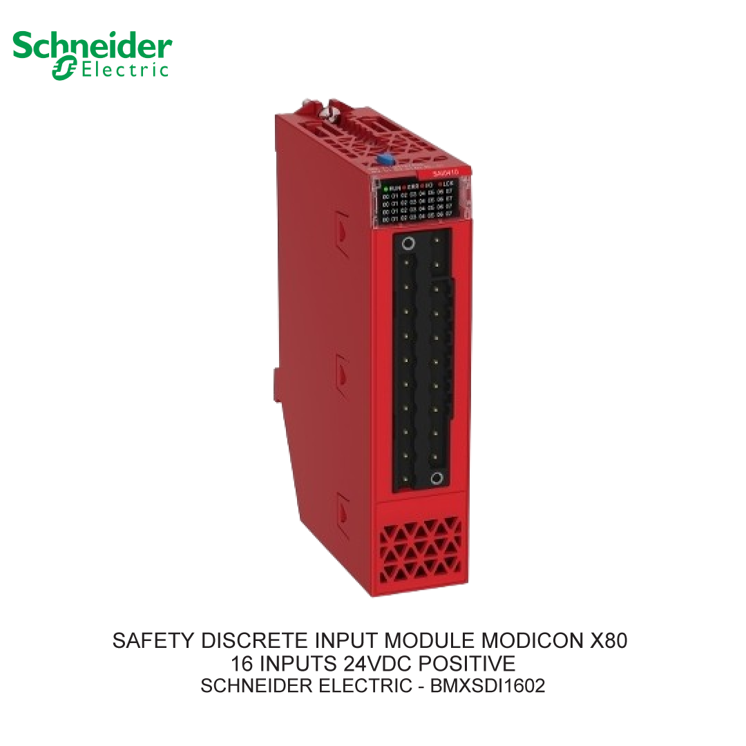 SAFETY DISCRETE INPUT MODULE MODICON X80 16 INPUTS 24VDC POSITIVE
