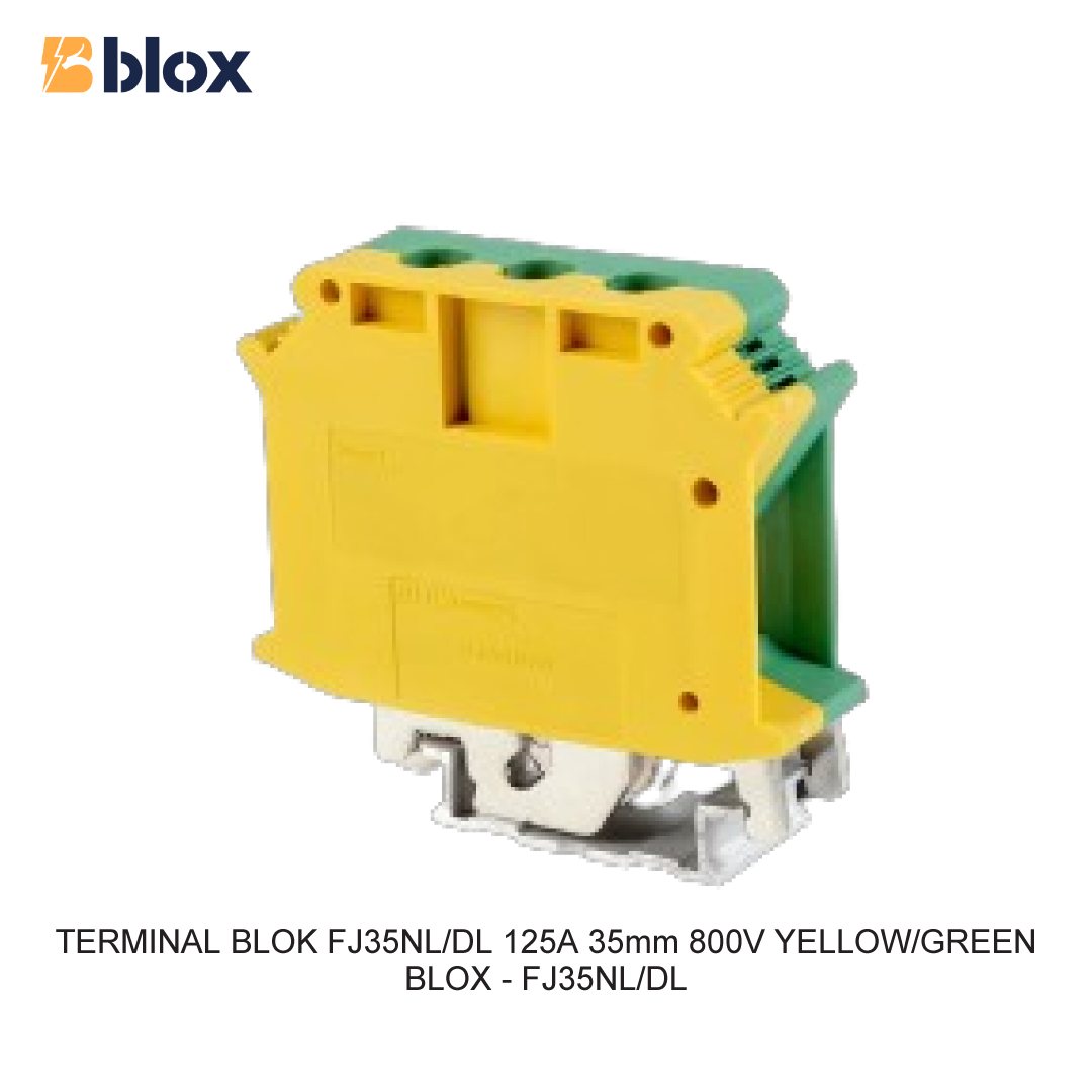 TERMINAL BLOK FJ35NL/DL 125A 35mm 800V KUNING/HIJAU