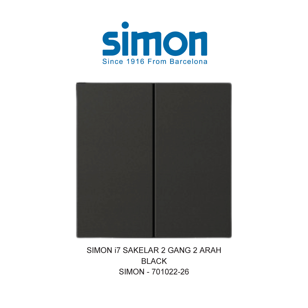 SIMON i7 2 GANG 2 WAY SWITCH MODULE BLACK