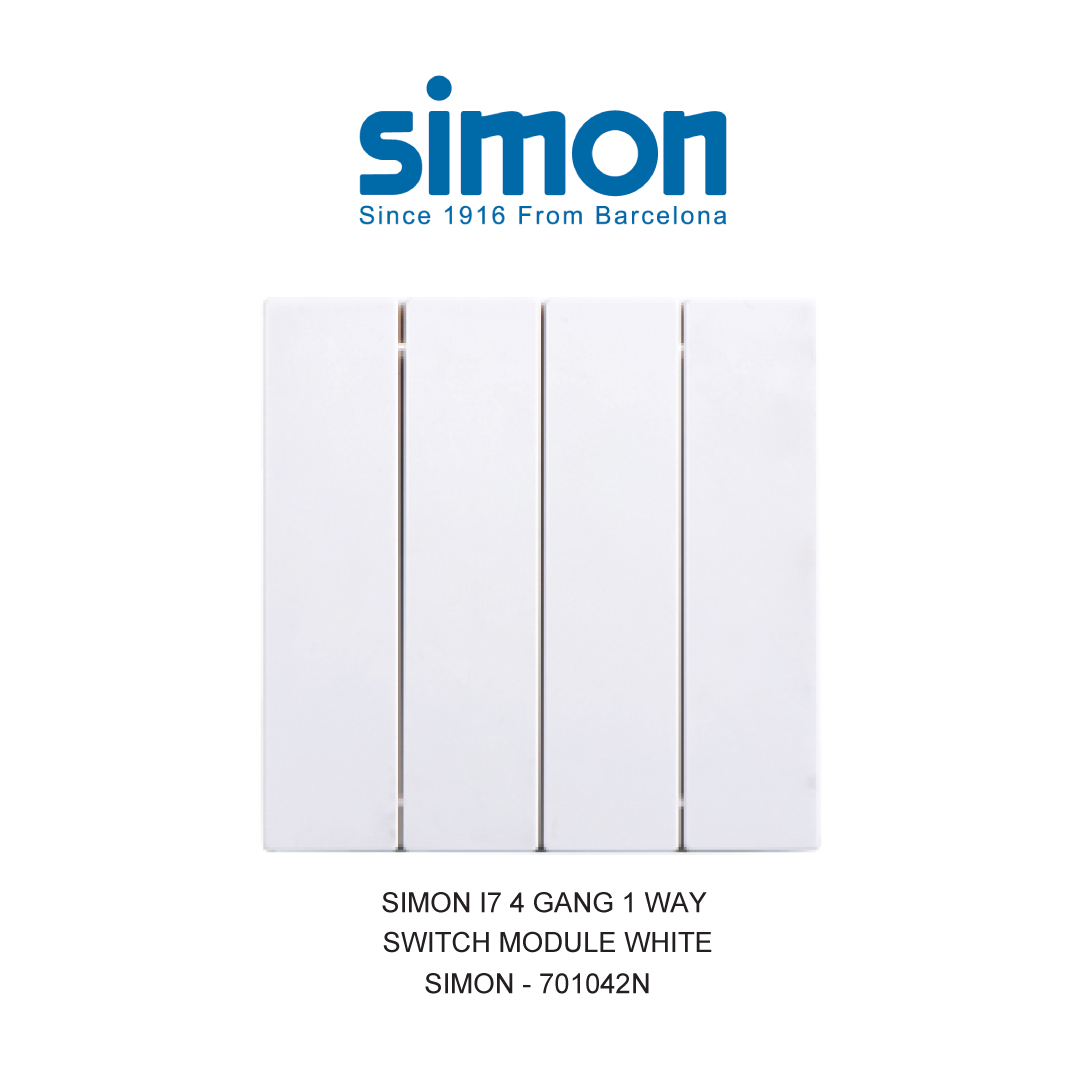 SIMON i7 4 GANG 2 WAY SWITCH MODULE WHITE