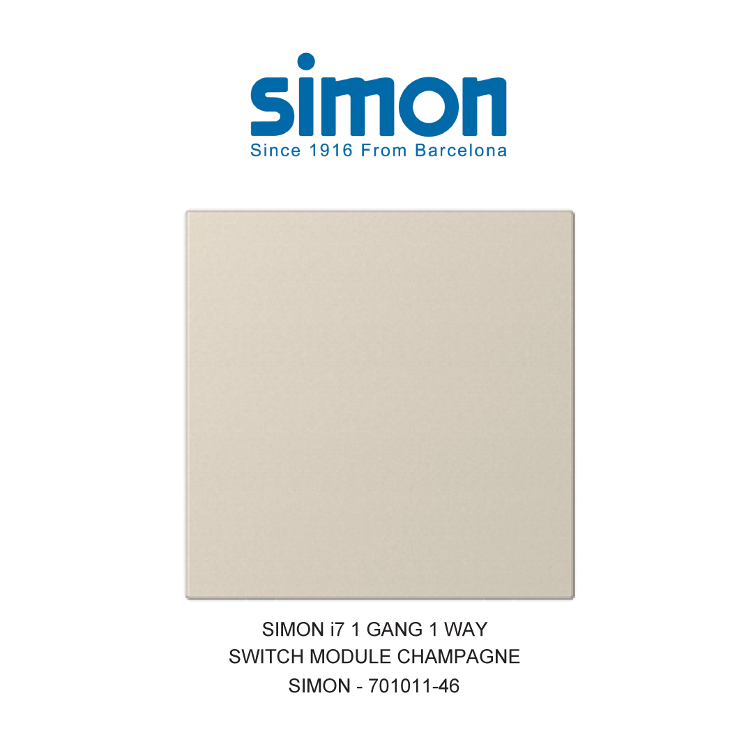 SIMON i7 1 GANG 1 WAY SWITCH MODULE CHAMPAGNE