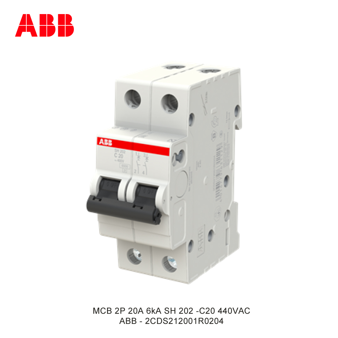 MCB 2P 20A 6kA KURVA C