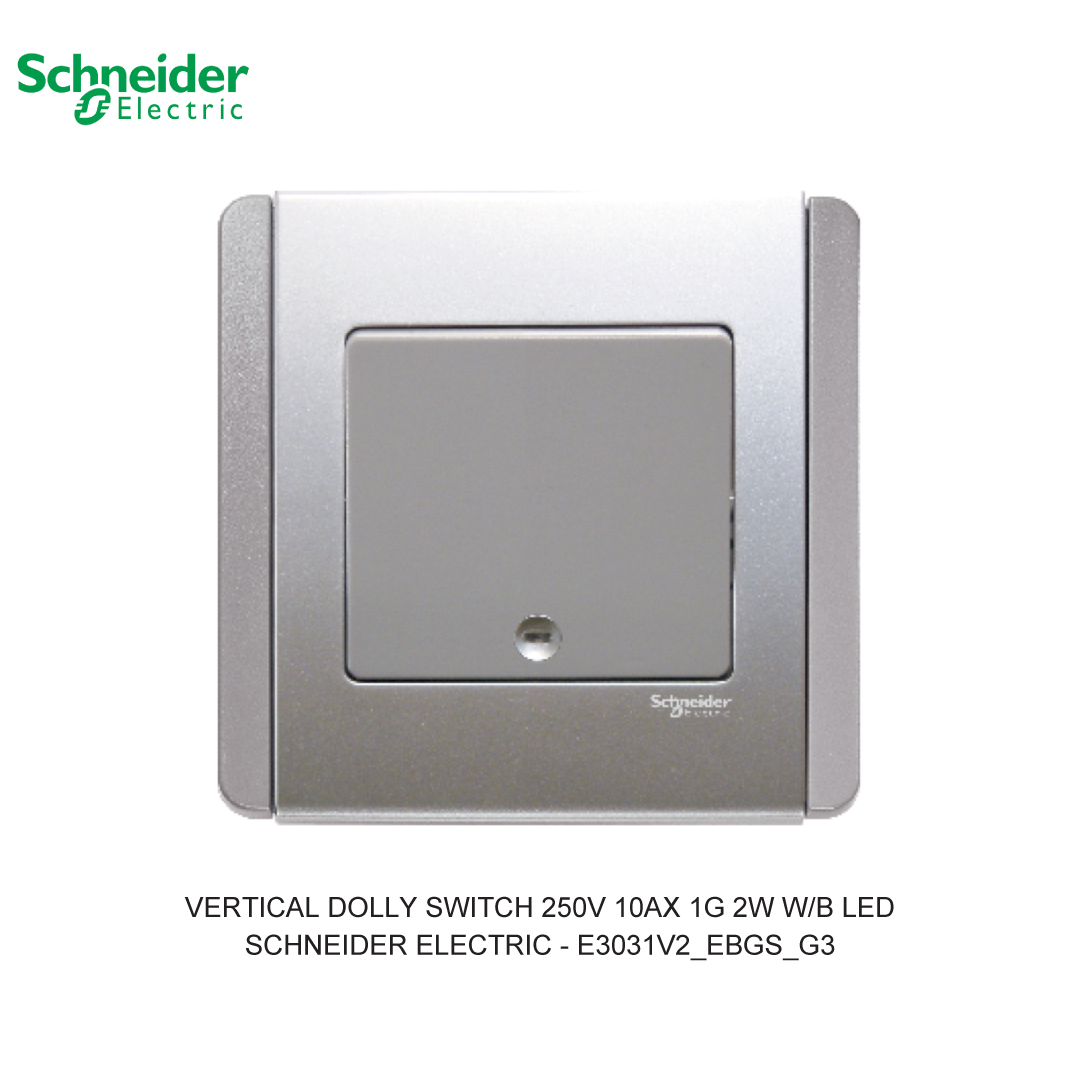 VERTICAL DOLLY SWITCH 250V 10AX 1G 2W W/B LED