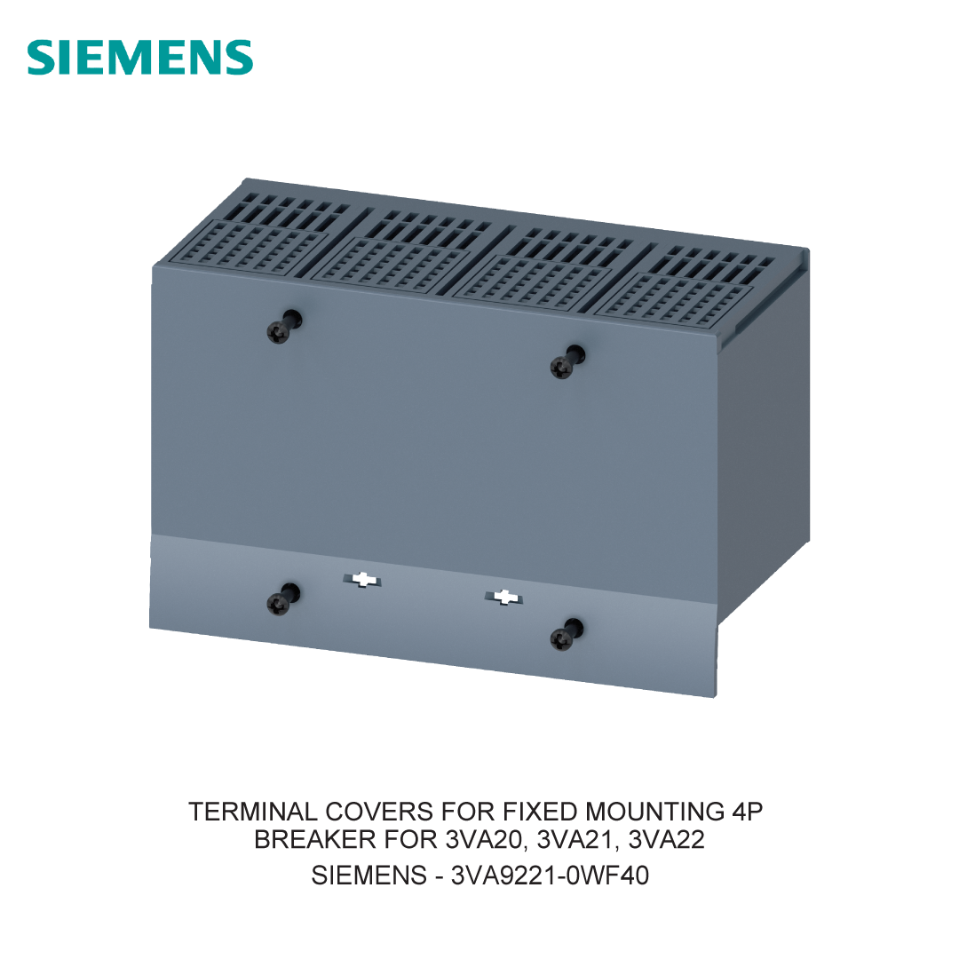 TERMINAL COVERS FOR FIXED MOUNTING 4P BREAKER FOR 3VA20, 3VA21, 3VA22
