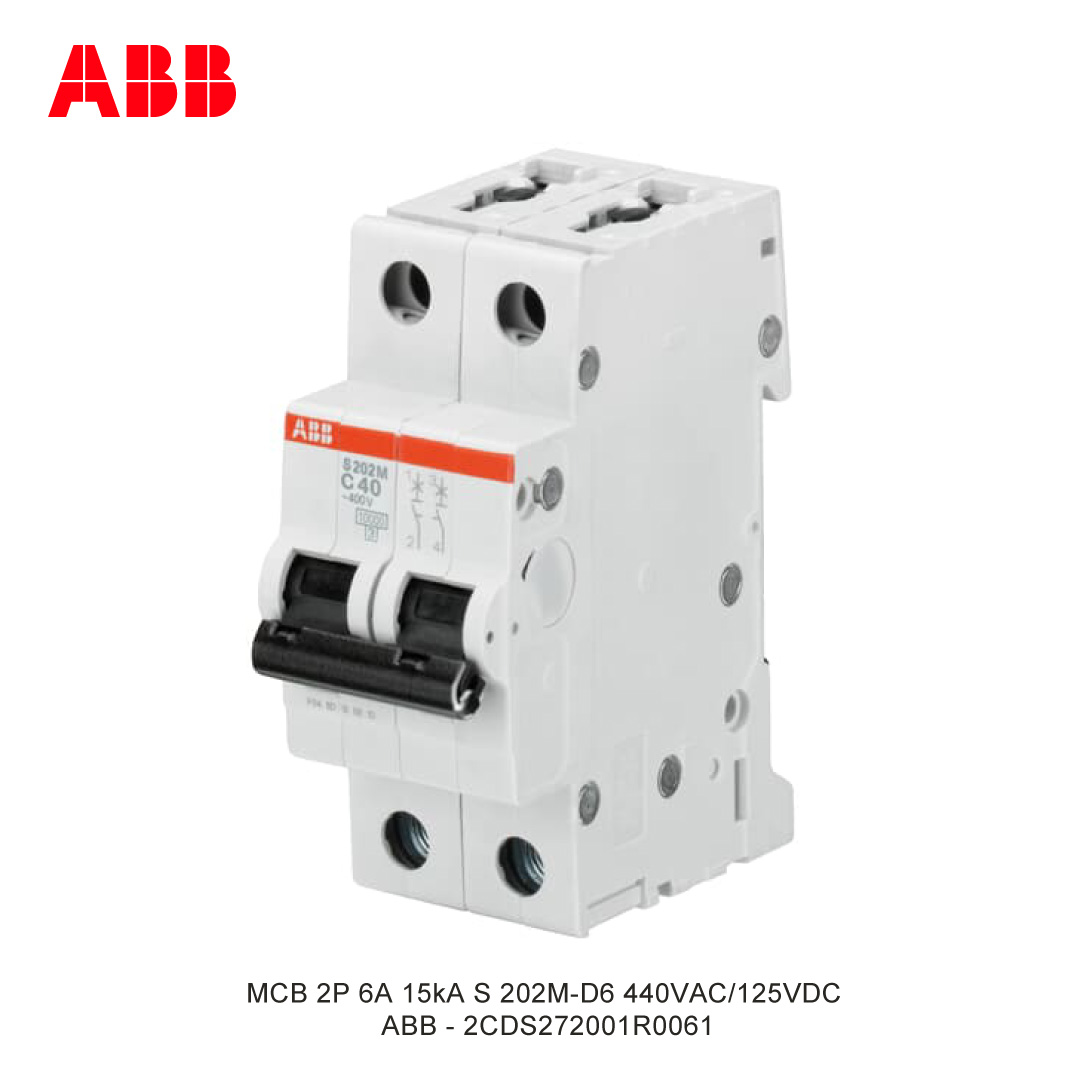 MCB 2P 6A 15kA KURVA D