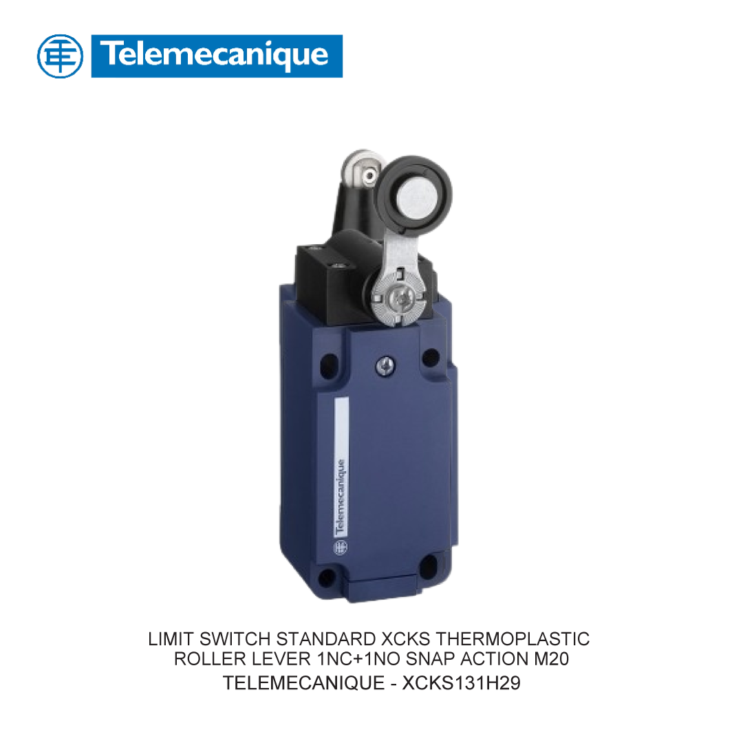 LIMIT SWITCH STANDARD XCKS THERMOPLASTIC ROLLER LEVER 1NC+1NO SNAP ACTION M20