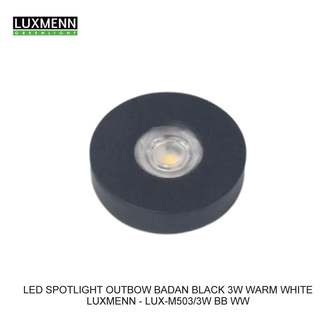 LED SPOTLIGHT OUTBOW BADAN BLACK 3W WARM WHITE