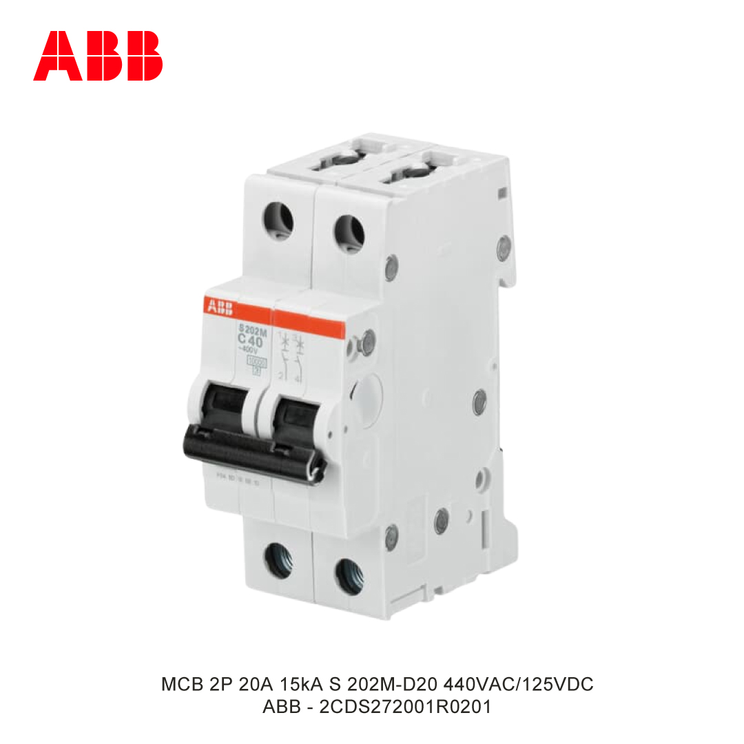 MCB 2P 20A 15kA KURVA D