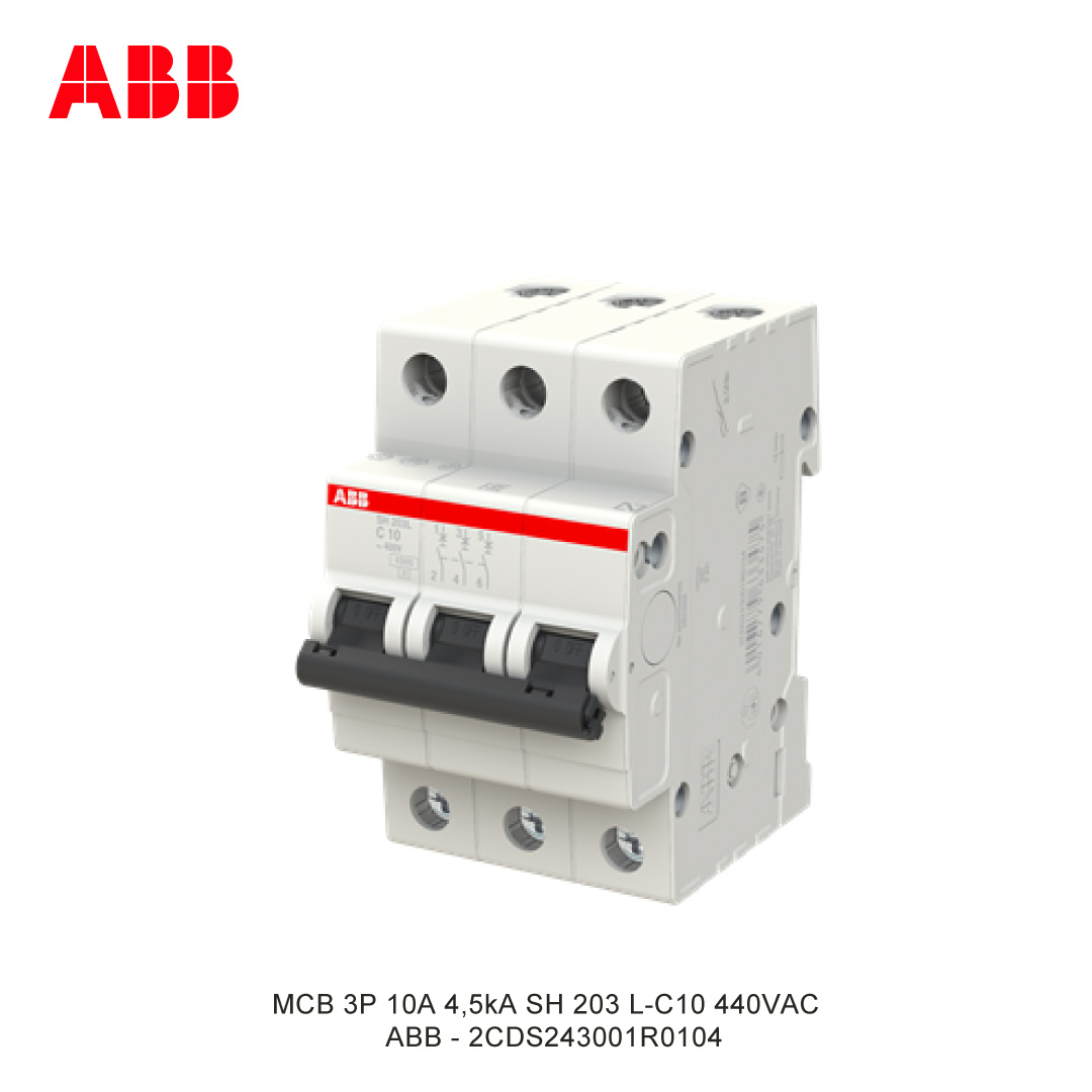 MCB 3P 10A 4,5kA KURVA C