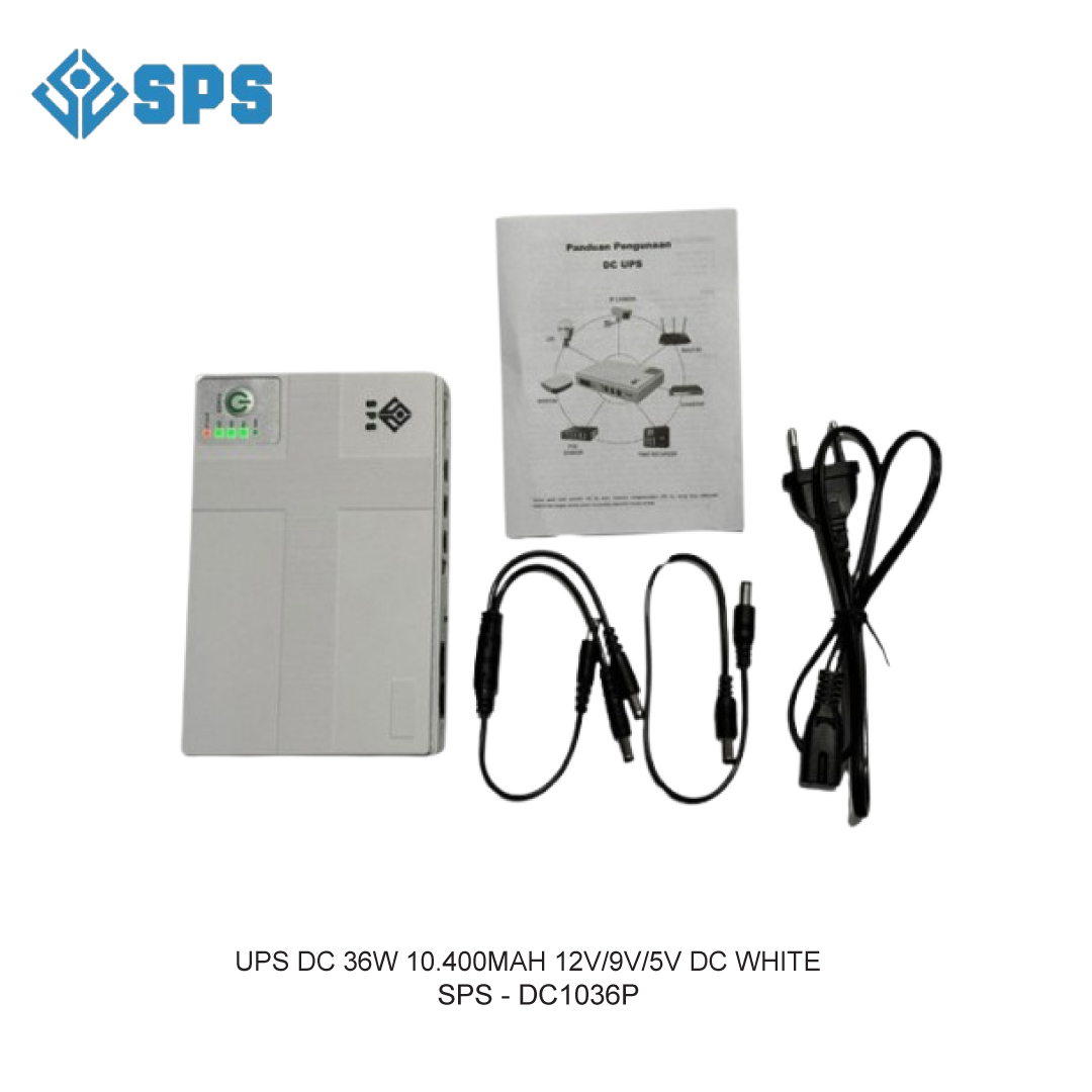UPS DC 36W 10.400MAH 12V/9V/5V DC WHITE