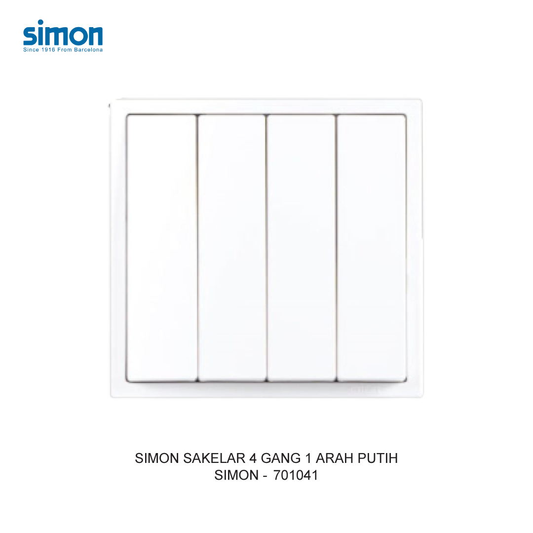 SIMON i7 4 GANG 1 WAY SWITCH MODULE WHITE