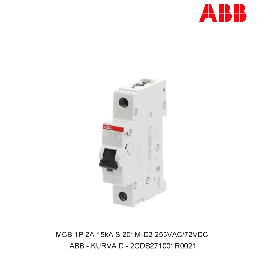 MCB 1P 2A 15kA KURVA D