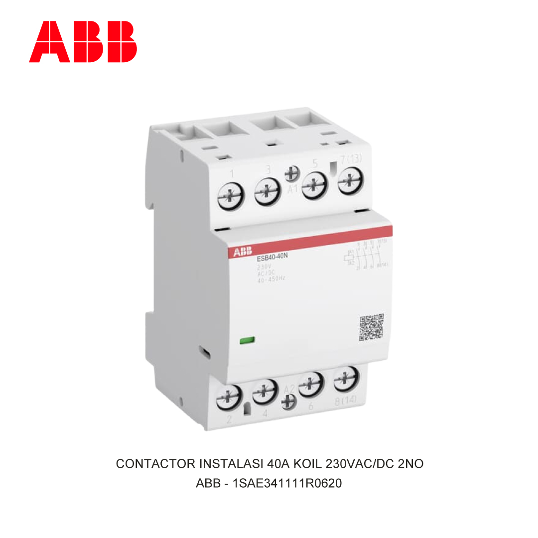 CONTACTOR INSTALASI 40A KOIL 230V AC/DC 2NO