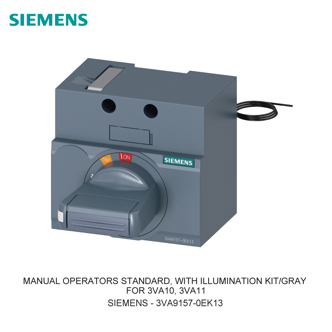 MANUAL OPERATORS STANDARD, WITH ILLUMINATION KIT/GRAY FOR 3VA10, 3VA11