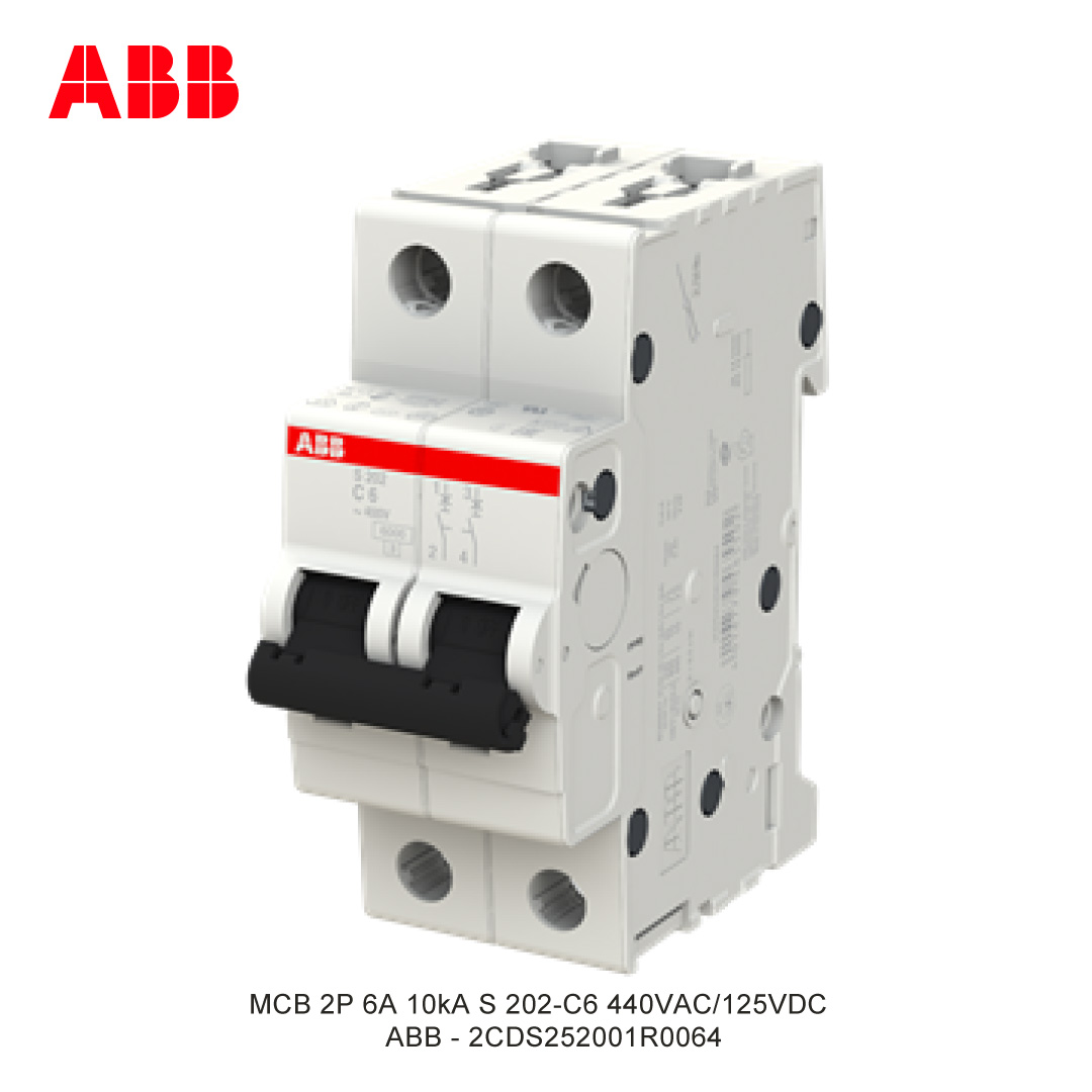 MCB 2P 6A 6kA/10kA KURVA C