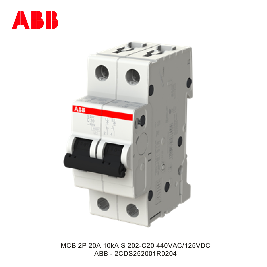 MCB 2P 20A 6kA/10kA KURVA C
