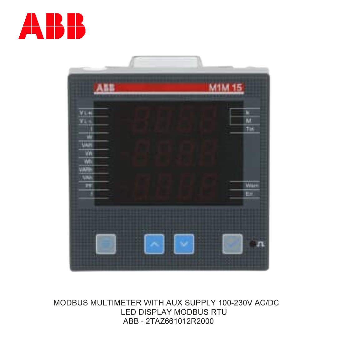 MODBUS MULTIMETER WITH AUX SUPPLY 100-230V AC/DC LED DISPLAY MODBUS RTU