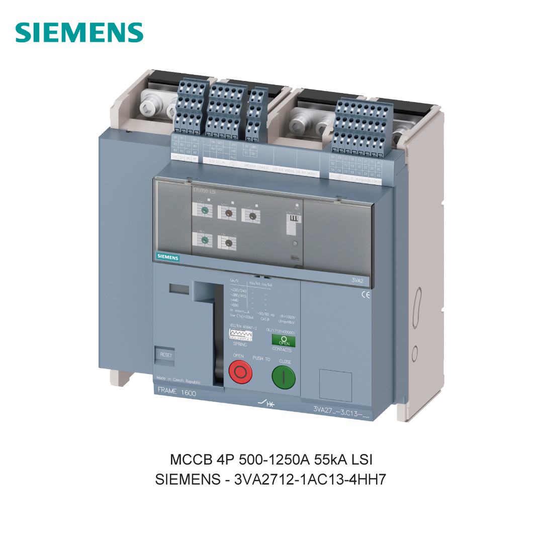 MCCB 4P 500-1250A 55kA LSI