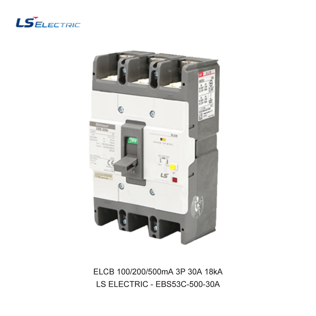 ELCB 100/200/500mA 3P 30A 18kA