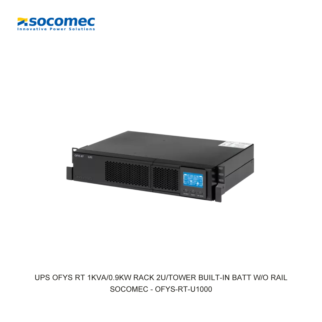 UPS OFYS RT 1KVA/0.9KW RACK 2U/TOWER BUILT-IN BATT W/O RAIL