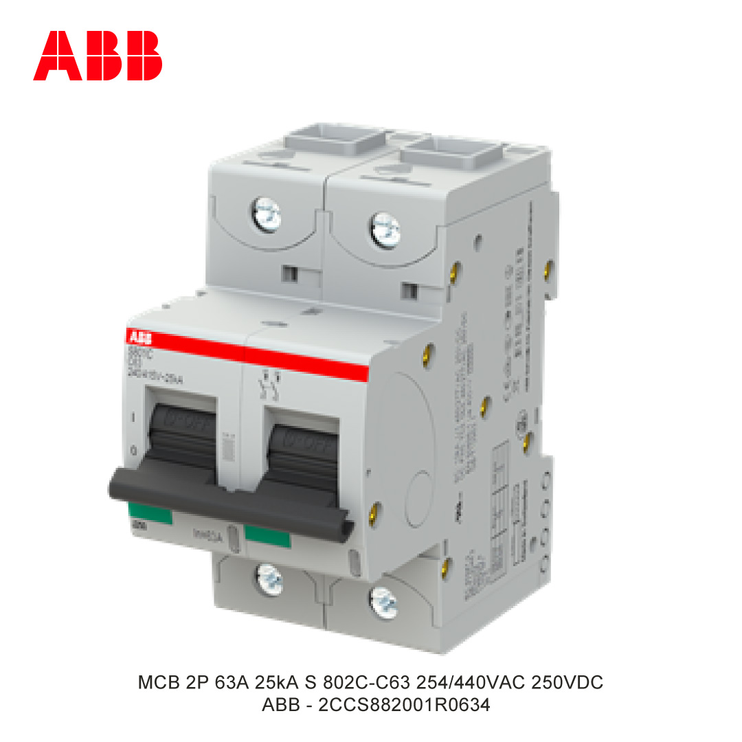 MCB 2P 63A 25kA CURVA C