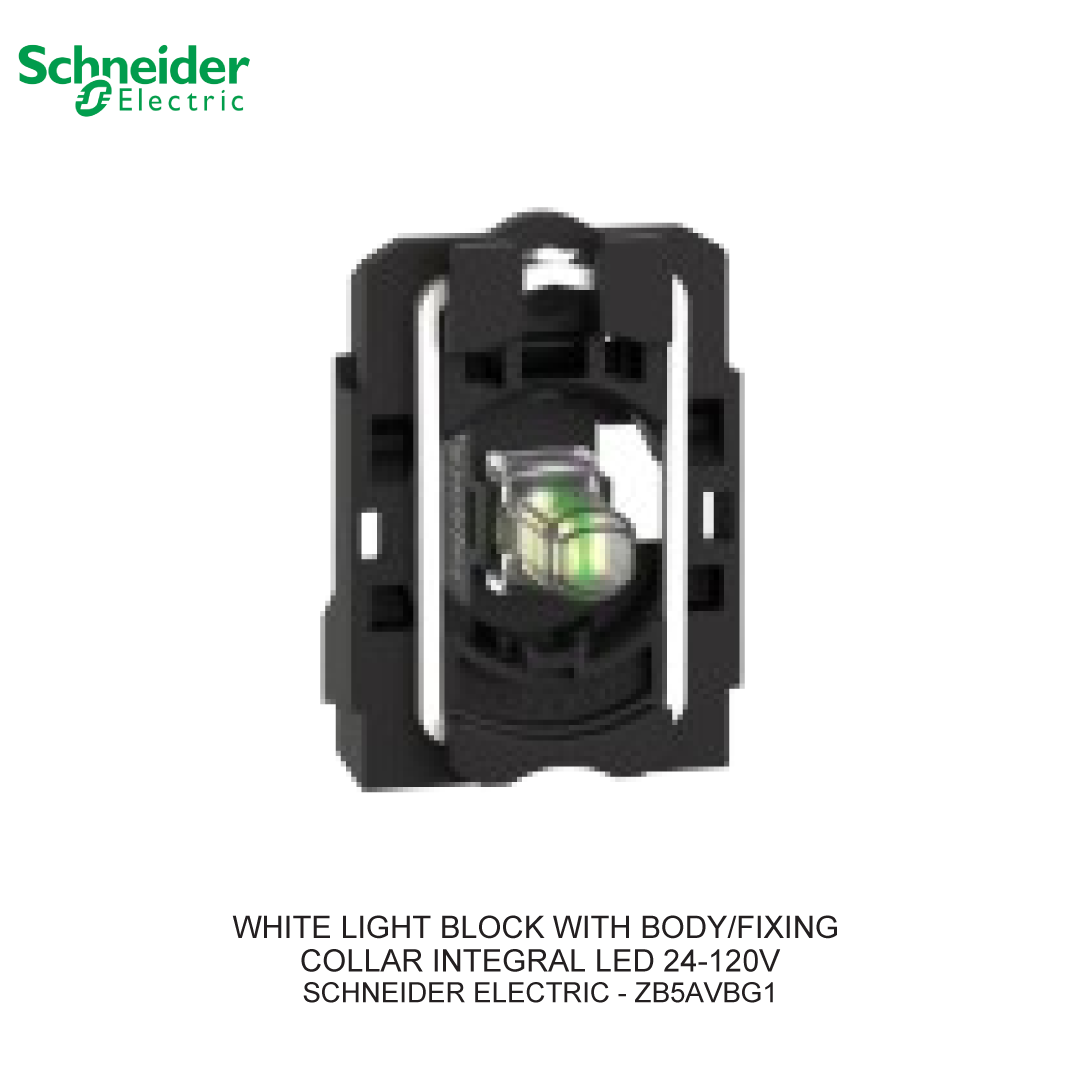WHITE LIGHT BLOCK WITH BODY/FIXING COLLAR INTEGRAL LED 24-120V