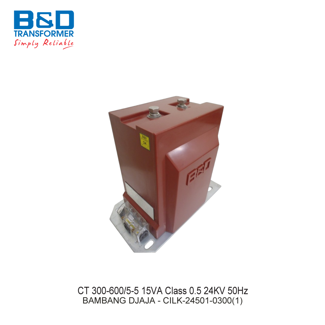 CT 300-600/5-5 15VA Class 0.5 24KV 50Hz