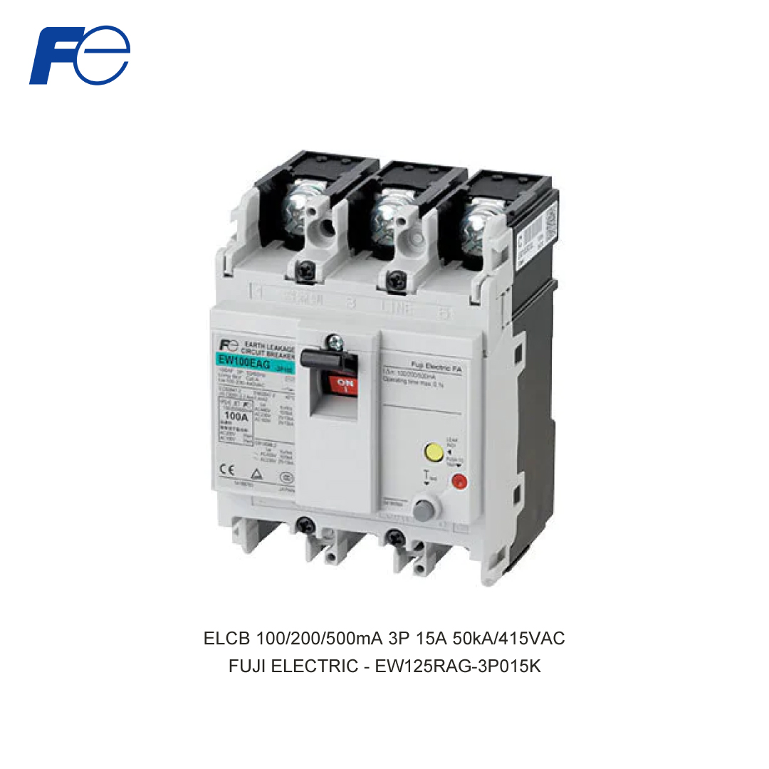 ELCB 100/200/500mA 3P 15A 50kA/415VAC